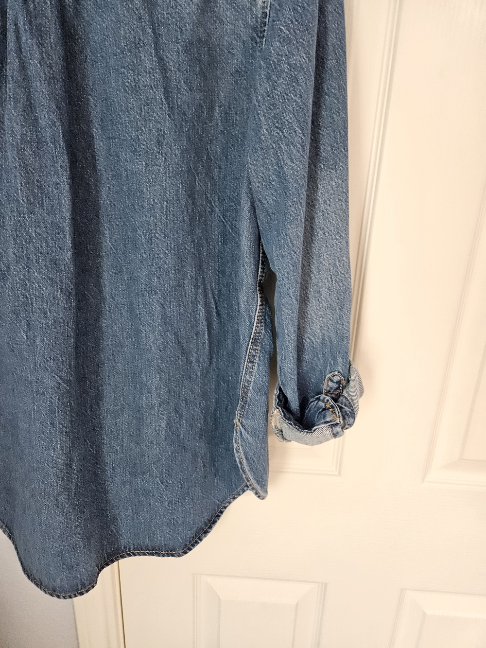 Relaxed Denim Shirt - Medium Wash - Picture 8 of 15
